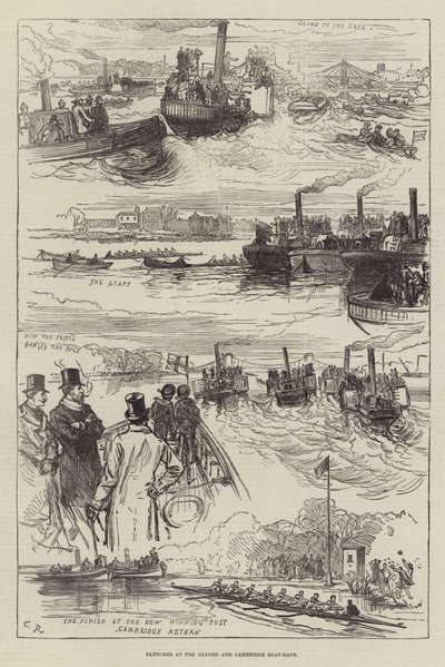Sketches at the Oxford and Cambridge Boat-Race by Sir John Charles Robinson